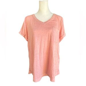 Style & CO peach tee PXL